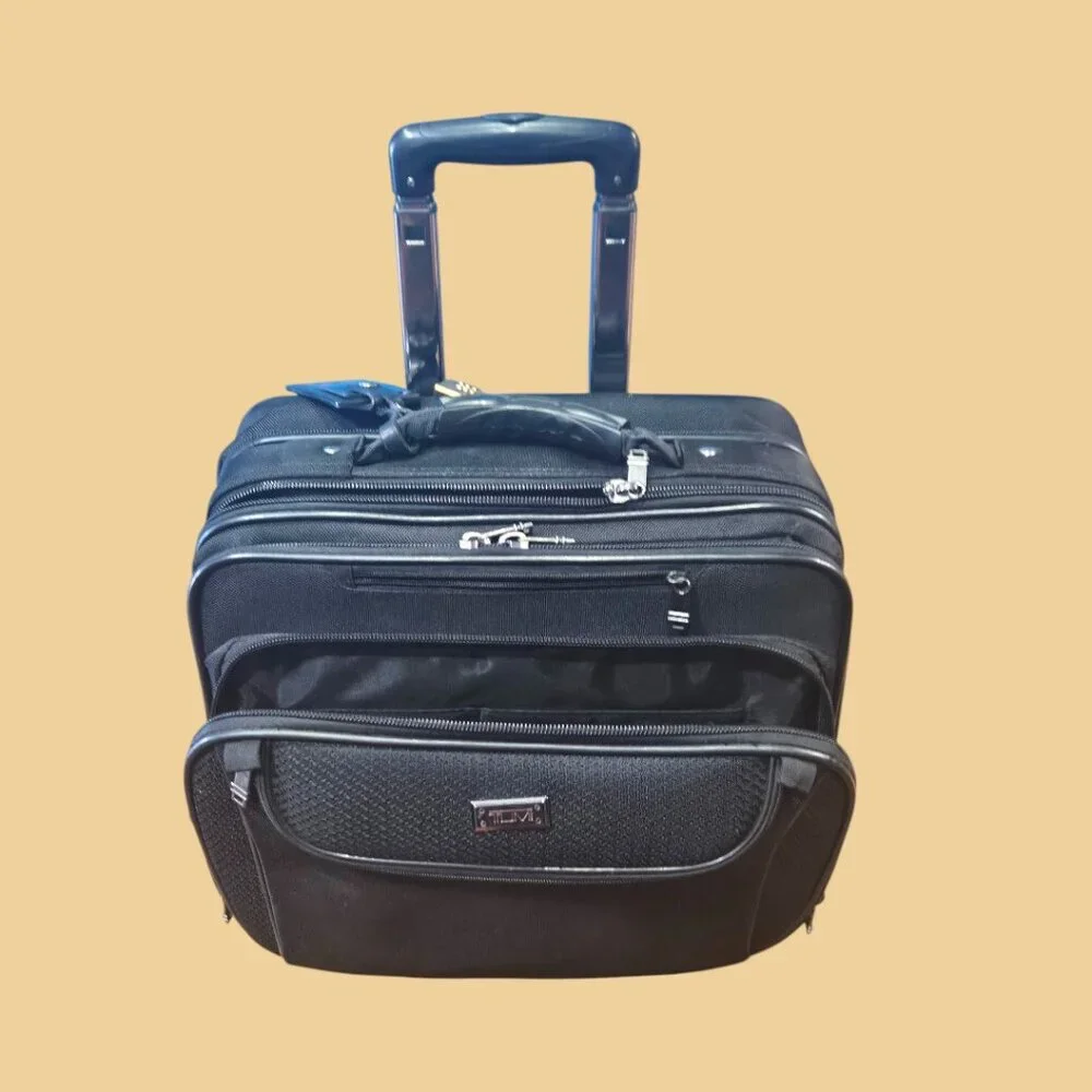 Deluxe TUMI 2-wheeled Laptop Brief Travel Case - Gently Used - Great Condition